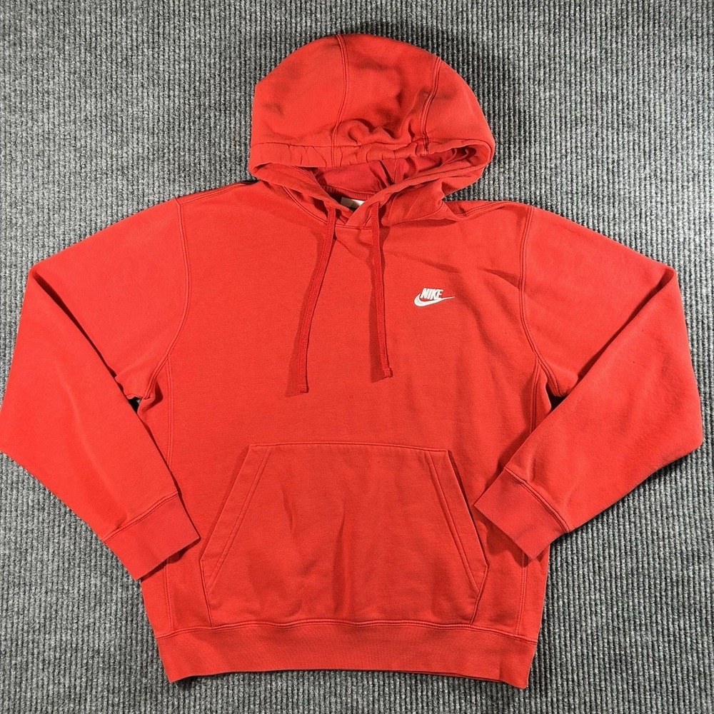 Nike Mens Sportswear Club Fleece Pullover Hoodie Red Small BV2654-657